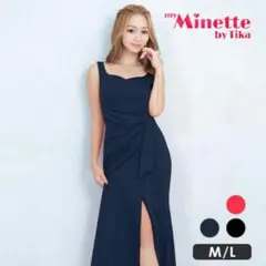 ワンカラーウエストギャザーロングドレス キャバドレス キャバ