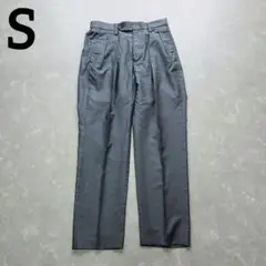 【未使用級】リドム　リネン混　麻　スラックス　ツータック　グレー　S　通気性抜群のサムネイル