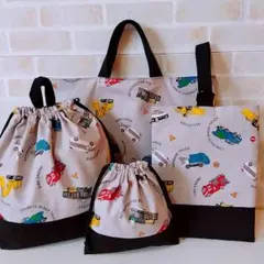 ★ハンドメイド★はたらく車★入園入学④点セット★