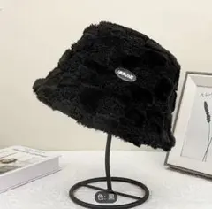 バケハ　バケットハット　防寒　厚手　アウトドア　ブラック