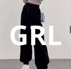 ツイルカーゴパンツ [pm191a] GRL ブラック