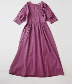 SNIDEL スナイデル カシュクール ウエストマーク ワンピース 紫 0