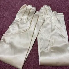 アイボリー サテン ロンググローブ