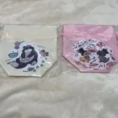 ディズニー　Happyくじ D賞巾着ポーチ 2種セット