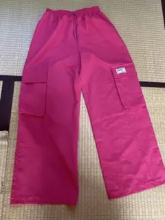 鮮やかピンク！ズンバフィットネスダンスパンツワイドカジュアル鮮やか