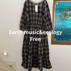 Earth music&ecology 2wayチェックワンピース定価４９９０