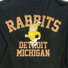 RODEO CROWNS スウェット 黒 ラビット ビッグロゴ　Mサイズ