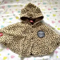BABY DOL 耳付きヒョウ柄ボア　ポンチョ　上着　ベビーケープ