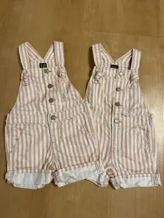 GAP ストライプオーバーオール 18-24ヶ月