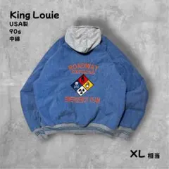 King Louie USA製 デニム中綿ブルゾン XL相当 両面刺繍 90s