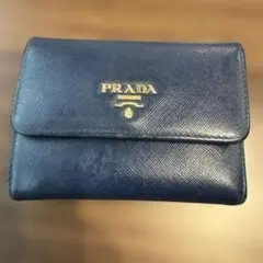 PRADA 二つ折り財布 サフィアーノレザー バイカラー - メルカリ