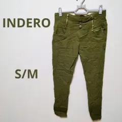 美品！INDERO オリーブグリーン カジュアルパンツ S/M