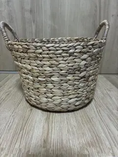 無印良品 持ち手付ラウンドバスケット ウォーターヒヤシンス　小のサムネイル