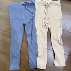 marvi マルビ　ベビーレギンス 2色セット S しまむら　チェックレギンス