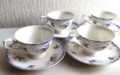 HOYA CHINA カップ＆ソーサー 4客セット 花柄 洋食器