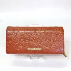 3368 サマンサタバサ　　長財布　ウォレット　ピンク　エナメル
