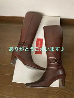 あーちゃん様　REGAL ブラウン ロングブーツ 中ヒール6㎝ヒール　日本製本革