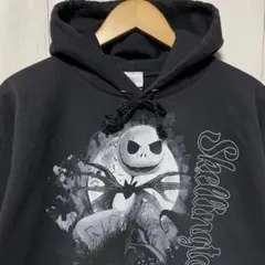 ディズニー ナイトメアビフォアクリスマス ジャック ブラック 黒 パーカー L