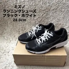 ミズノ ランニングシューズ ブラック ホワイト 28.0cmのサムネイル
