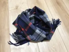 新品 カシミヤ 100% マフラー evseg（イブセッグ） フリンジ ブルーのサムネイル