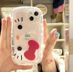 キティちゃん iPhone 15ケース カバー　可愛い　クリア　kit