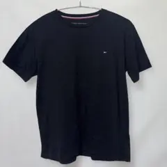 古着 TOMMY HILFIGER ブラック Tシャツ M 刺繍ロゴ