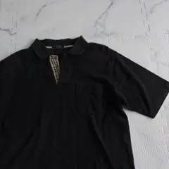 ✨大人気✨ バーバリーロンドン　ノバチェック　黒ポロシャツL