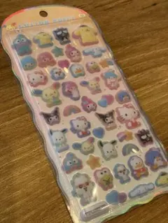 チ*ん様 サンリオコットンパフィーシール キティ マイメロ クロミ ポチャッコ立