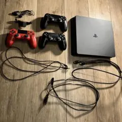PlayStation 4 本体 赤黒コントローラー付き