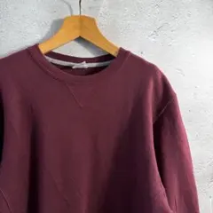 Russell Athletic　ブランク スウェット　無地　ボルドー　M　前V