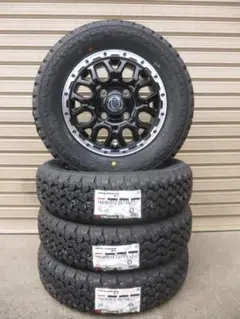 ㊺軽トラ・箱バン用の新品ゴツゴツタイヤと中古ホイールと新品ナット付き NANKANG 新品 ゴツゴツタイヤ 軽トラ 軽バン 14インチ タイヤ