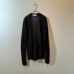 ユニクロ　イネスドラフレサンジュ コラボ リネンブレンドカーディガン S 黒　麻