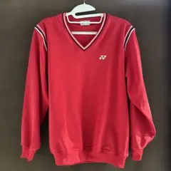YONEX 赤 Vネック ウォームアップウェア L