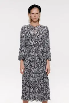 ZARA ザラ フラワープリント ワンピース 花柄 Mサイズ