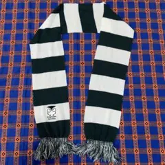 HitWear 古着 ボーダー　マフラー　フリンジ付き　企業物　USED