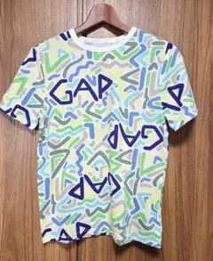 GAP Kids ギャップ　ロゴ　Tシャツ 総柄 XL 150cm　新品　薄手