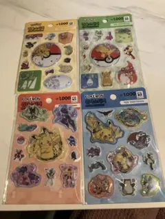 【新品未開封】韓国限定ポケモン　カプセルシール2枚＋ウォーターシール2枚　計4枚