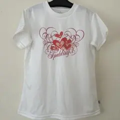 Spalding レディース 半袖Tシャツ ホワイト ハート柄のサムネイル