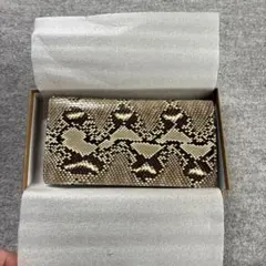 美品 ヴィンテージ ダイヤモンドパイソン タバコケース ヘビ皮 