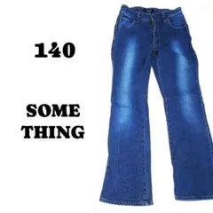 サムシングSomething　ブーツカットデニム　 ジーンズ ブルー　　140のサムネイル