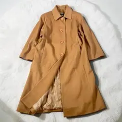 カシミヤ100% ロングコート 11号 キャメル ヴィンテージ ゆったり