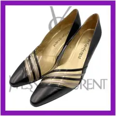 【YSL】未使用品　イヴサンローラン　パンプス　ブラック　38　24cm相当