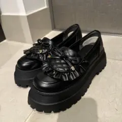しまむら 靴 ローファー 黒 ロリィタ melume Mサイズ makiのサムネイル