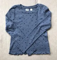 【試着のみ】ギャップキッズ　GAP　星柄　長袖カットソー　120　ブルー