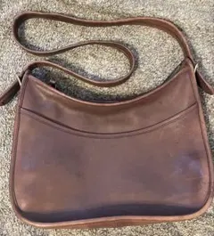 COACH コーチ レザーショルダーバッグ 本革 ブラウン オールドヴィンテージ