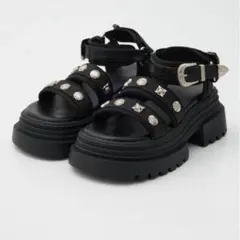 RCWB ♡ ロデオ スタッズ サンダル　L size 24.5㌢ ブラックのサムネイル