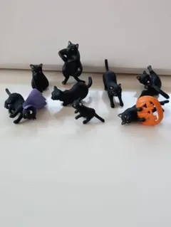 黒猫　ふちねこフィギュア