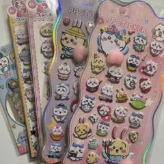 85☆ちいかわ5セットぷにぷにおしりシール肉球シールステッカー