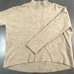 【美品】UNIQLO スフレヤーン　ハイネックニットセーター