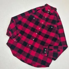 フィールドアンドストリーム L-TALL レッド ブラック チェックネルシャツ